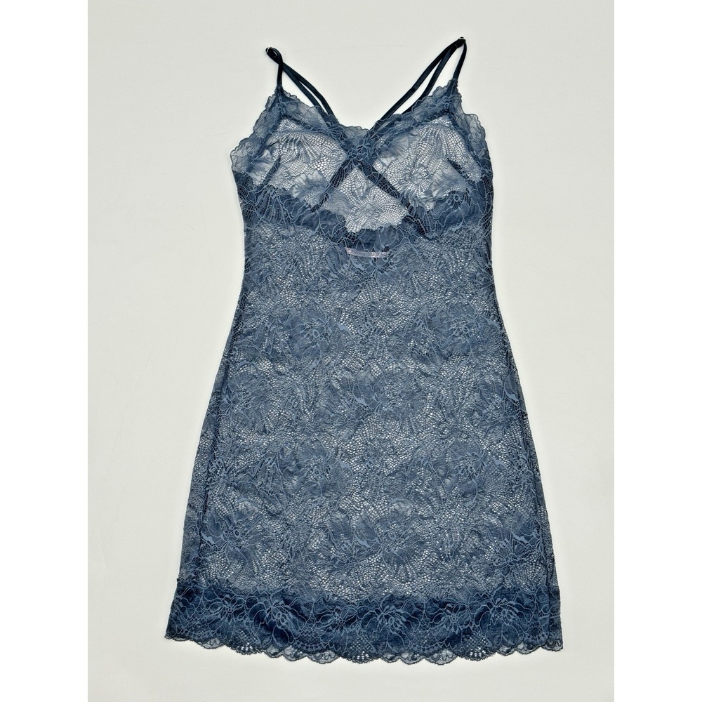 Whimsigoth Victorias Secret Small Top Dress Chemise Mesh Floral Sheer Dark Fairy